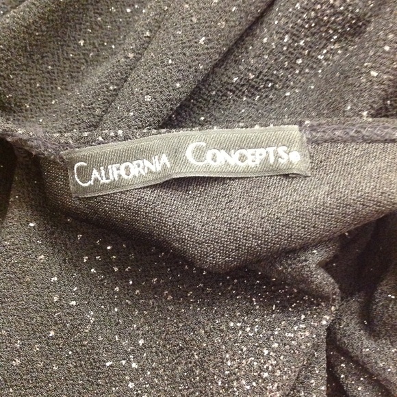 🥂🍾 STRETCHY Dark Black w/ Sparkles Evening Gown - Picture 2 of 4